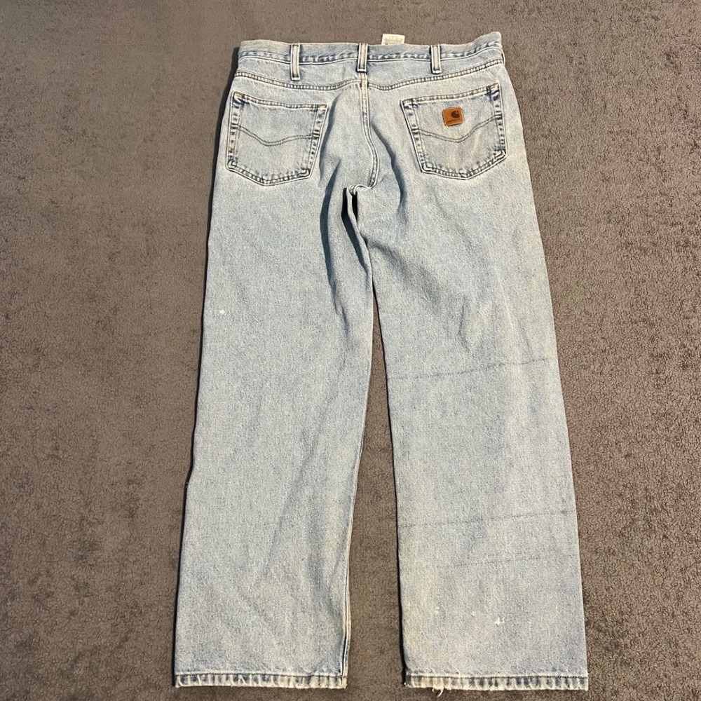 Vintage Carhartt Straight fit Denim Jeans 36x30 Mens Distressed workwear